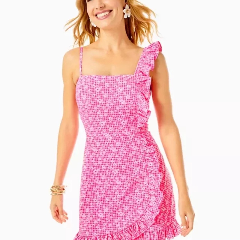 Lilly Pulitzer Maetha Romper in Pink Aura Check You Out